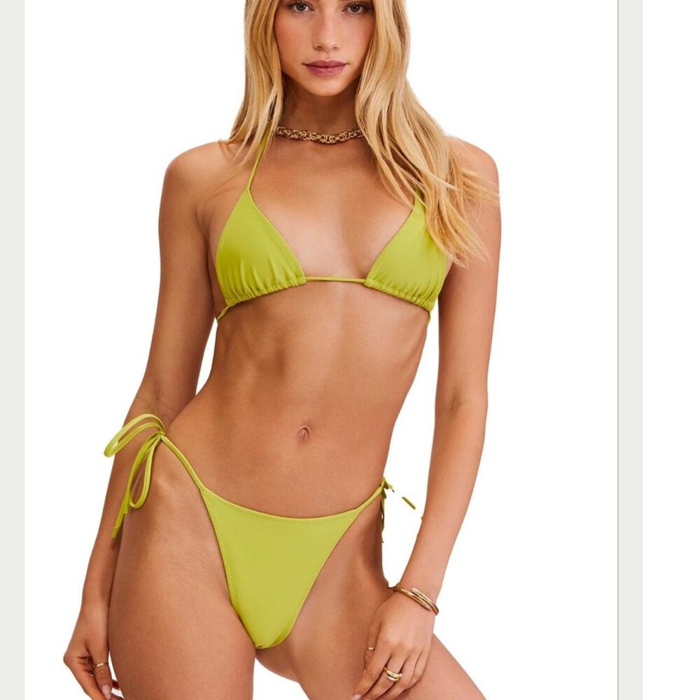 Sun-kissed le triangle top bikini set #beachwear